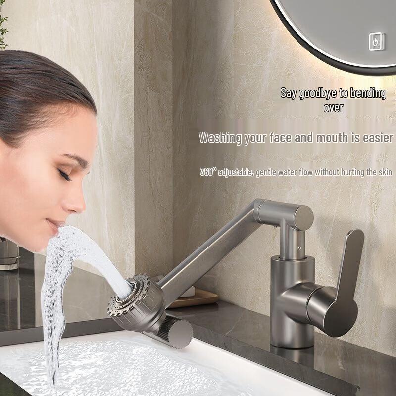 OEING Maneki-neko Hot & Cold Swivel Basin Faucet