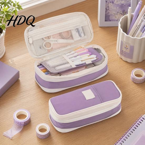 Multifunctional Pencil Case Case Large Capacity Adjustable Bag Retractable Stationery Storage Scratch