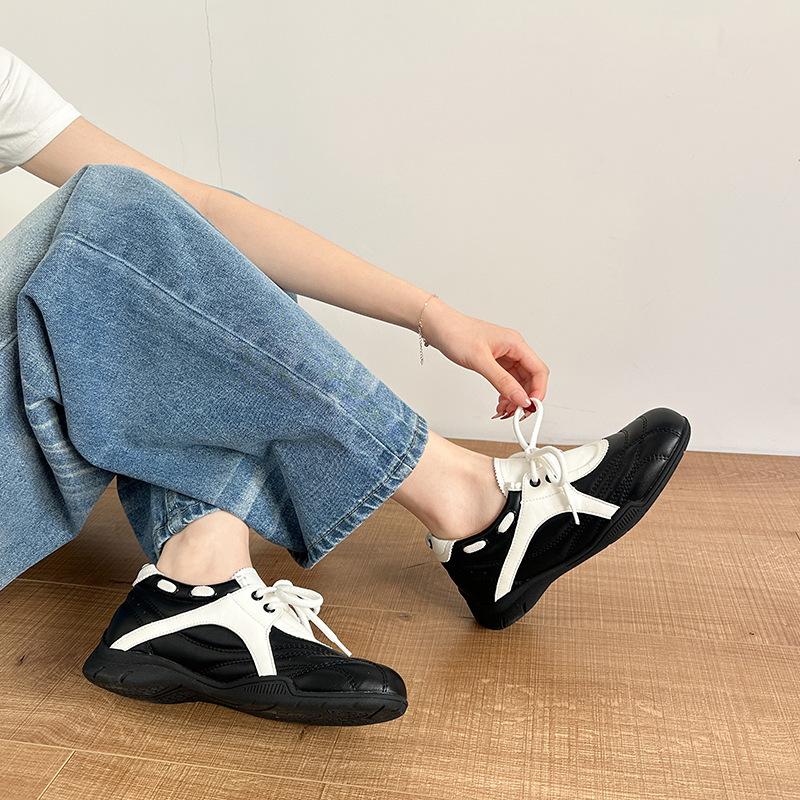 2025 spring new retro matte color matching design sense small man German training shoes women's Korean fashion casual sports shoes