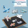 20 Cartoon Airplane Magnetic Refrigerator Stickers - Creative Decorations for Home, Blackboard, Computer, and Metal Surfaces.