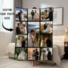 1pc Customized Picture Blankets, Faux Wool Shawl Blankets for Couples and Families, Wedding Anniversaries, Birthday Gifts
