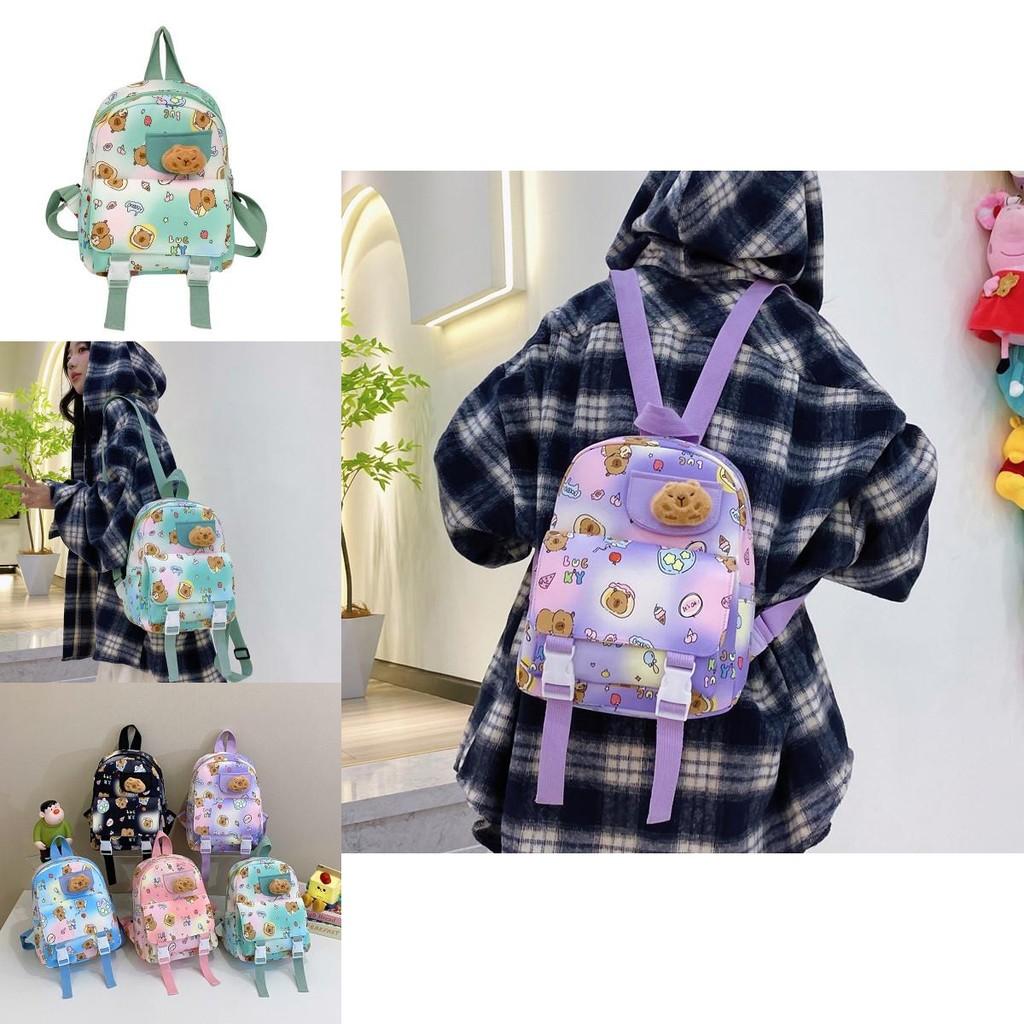Trendy Capybara Children's Backpack In Cute Animal Design Suitable For School And Play