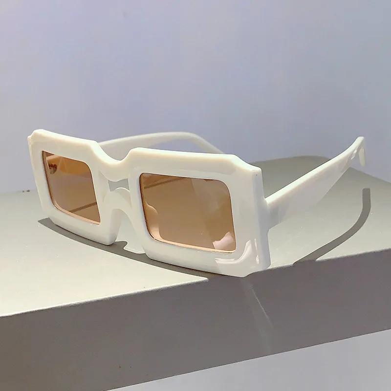 Vintage Square Sunglasses Women For Men Luxury Brand Designer Sun Glasses Trend Punk Popular Travel Big Frame Eyeglasses UV400