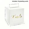 1PC White Card Box With Gold Foil Design, Wedding Favors Money Box Holder For Wedding Reception, Wedding Decor, Home Decor, Room Decor Birthday