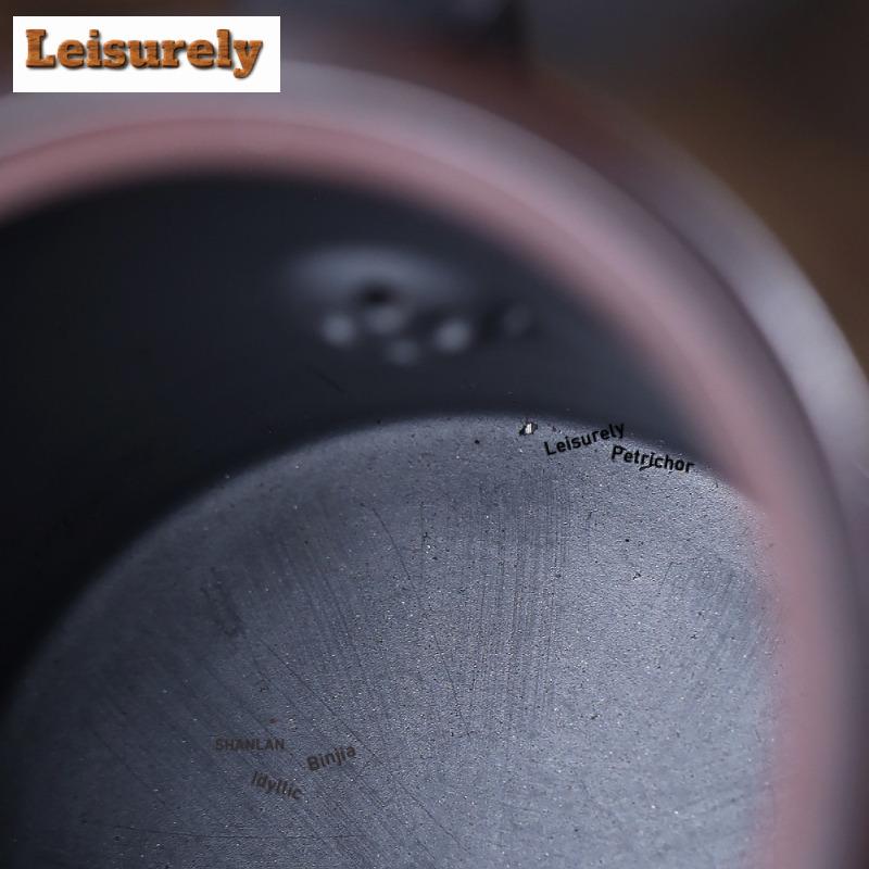 260ml Yixing Purple Clay Teapots Handmade Panda Pot Raw Ore Antique Black Mud Tea Making Kettle with Strainer Zisha Tea Set Cha