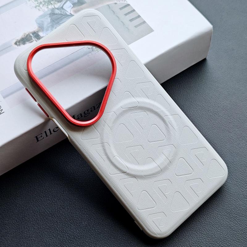 

For Huawei Pura 80 Pro Ultra Case Magsafe Original Pattern Big Camera Hole Protection Matte Vegan Leather Soft TPU Case Cover Huawei Pura 80&Artificial leather