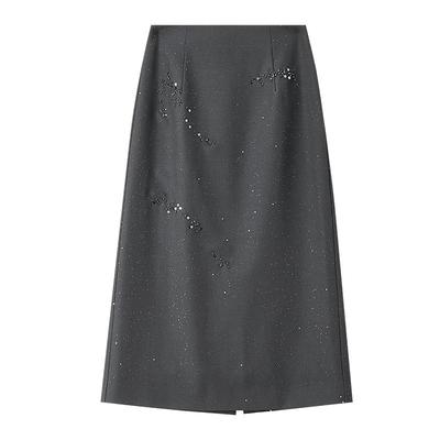Starry Sky Beaded A-Line Midi Skirt