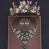 Luxus Kristall Krone Halskette Ohrring Set Strass Schmetterling Braut Schmuckset Braut Hochzeit Haarschmuck Schmuck Krone