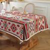 Bohemian Geometric Pattern Tablecloth Cotton Linen Rectangular Dining Table Cover Tea Table Runner