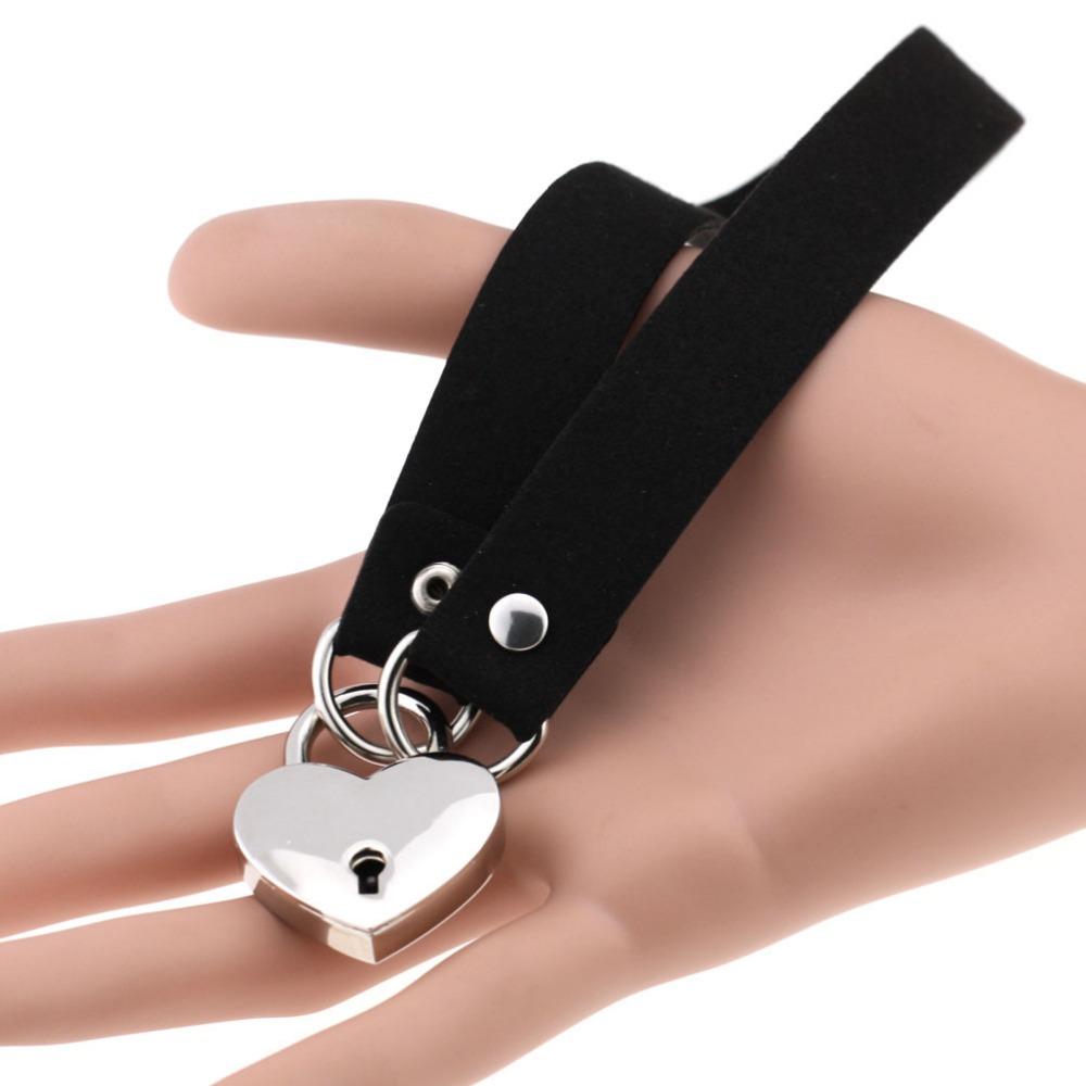 Metal Lock Heart Choker Collar For Women Black Cosplay Necklace Couple Gift Neck Goth Jewelry Fashion Gothic Accessiores