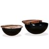Coffee Table - vidaXL - 2 Pcs - Solid Reclaimed Wood - Black - Industrial Design