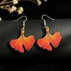 Xi Yin Autumn Leaves Wooden Earrings - Fashionable & Versatile Ear Accessories