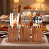 Large Capacity 3 Compartment Cutlery Holder Space Saving Flatware Organizer  Makeup Brush