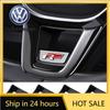 2026 New For VOLKSWAGEN VW Senior R Rline Logo Car Steering Wheel Trim ABS Plating Stickers Accessories For Volkswagen GTI Polo 