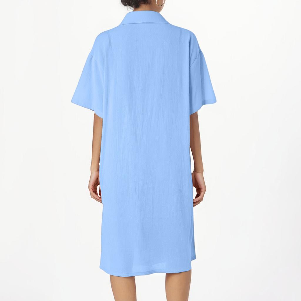 Women's Casual Short-sleeved Regular-length Plus-size Open Cardigan Dress