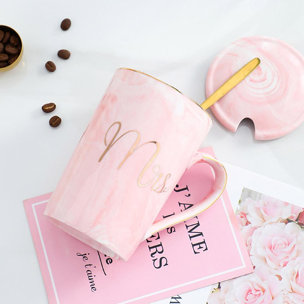 Marble Set Mug Coffee Cup With Simple Ceramics Heat-resistant For Hot Water Milk Coffee Tea Breakfast Gift Drinking Utensils