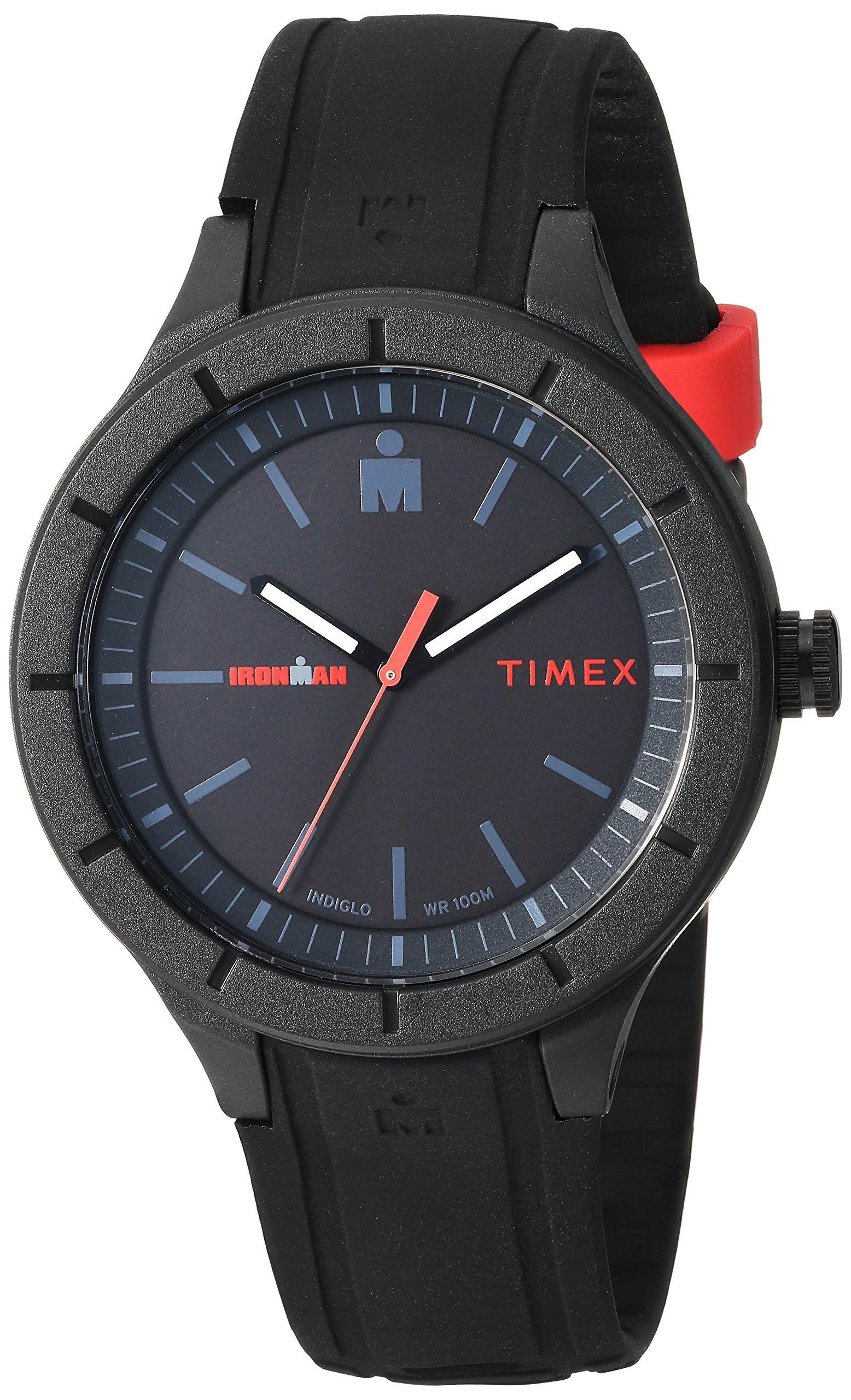 

Timex Ironman Essential TW5M16800 Черные силиконовые аналоговые кварцевые мужские часы для платья
