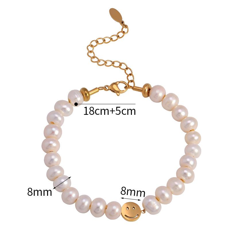 

Простой дизайн Высококачественный браслет из пресноводного жемчуга со смайликом Женский браслет для девушки