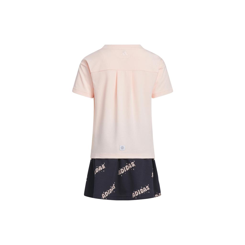 adidas Kids  Casual Sports Set Graphic Tee Set Animal Letter Print Short Sleeve T-Shirt Straight Leg Shorts Set Kids Sets IQ0853