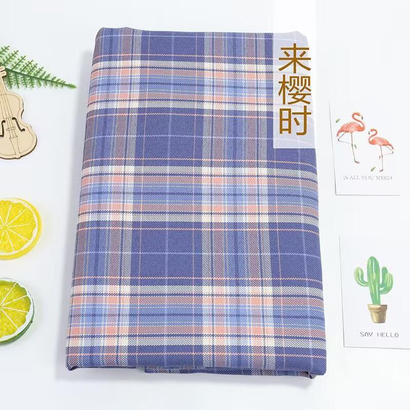 Plaid Fabric Smooth By 0.5 Meter for Clothing Dresses Sewing Japanese-style Jk Uniform Cloth Needlework Breathable Anti-wrinkle