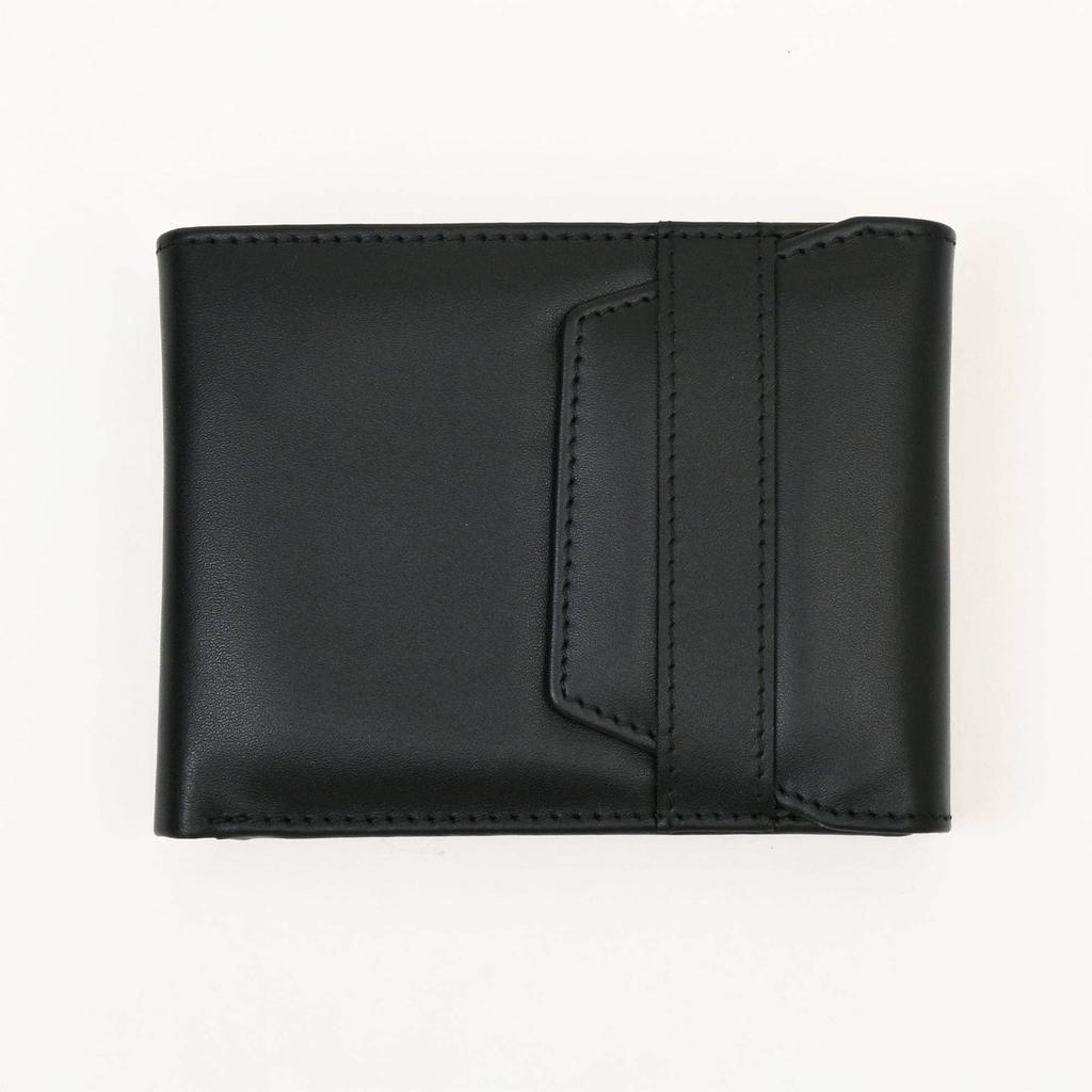 Men's Leather Wallet 3S Napblk -Premium Black Napa Leather Slim Wallet with Coin Pocket & 6 Card Slots - Luxury Handcrafted Gents Wallet