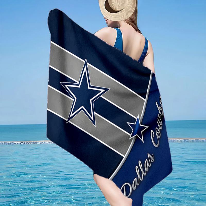 American Flag Cowboys Microfiber Beach Towel, Lightweight And Quick-Dry, for Summer Travel, Beach Essential, Swimming Pool