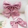 Large Ribbon Bows Christmas Tree Ornament Handmade Birthday Gift Colorful Sequins Fabric Bowknot Party Accessories