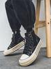 Nowe płócienne buty dla par z wysoką cholewką i grubą podeszwą 35-44
