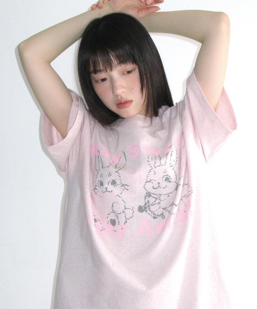 AMES-WORLDWIDE Sweet Rabbit Tee Pink