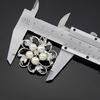 Hot! Fashion Alloy Crystal Pearl Bead Inlay Brooch