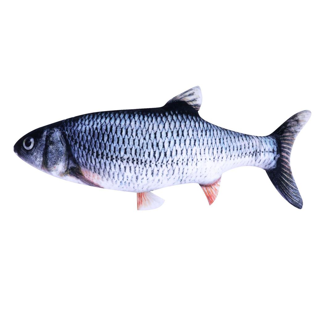 1PC Plush Simulation Fish Pillow, 20cm Cat Favorite Fish-shaped Toy, Interactive Chew & Training Toy for Cats