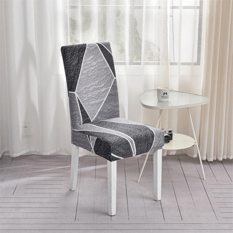 Geometric Printed Stretch Chair Cover For Dining Room Office Banquet Elastic Armchair Protector
