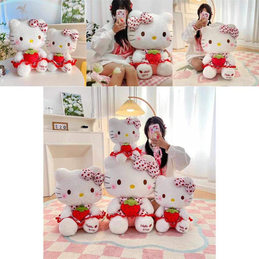 Plush Toy Strawberry Cat Stuffed Animal For Kid And Teens