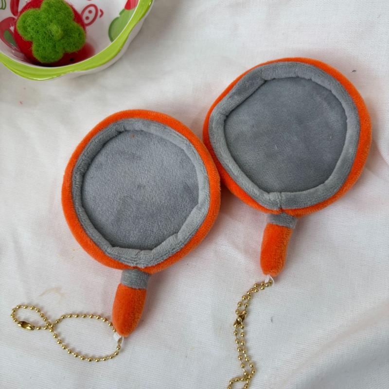 Cartoon Originality Cute Pan Plush Keychain Simulated Tableware Pendant Car Key Ring Charm Backpack Decoration Accessories Gifts