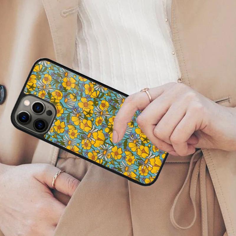 Flowery Buttercup Plant Magnetic Phone Case For APPLE iPhone 17 Air 16 14 13 12 Pro Max 15 Plus Charge With MagSafe Cover