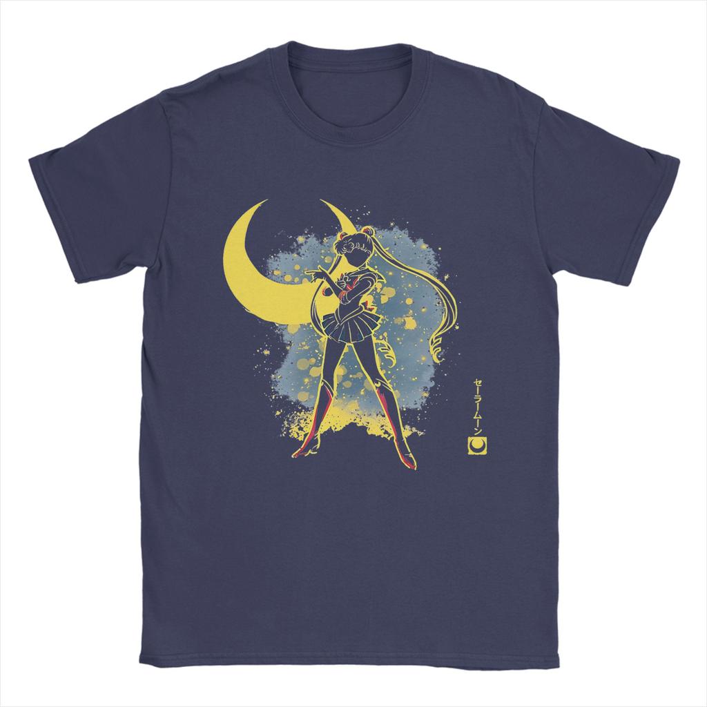 Novelty The Moon Style Tshirt Unisex Cotton Short Sleeve Sailors Moons Round Neck Summer Clothing