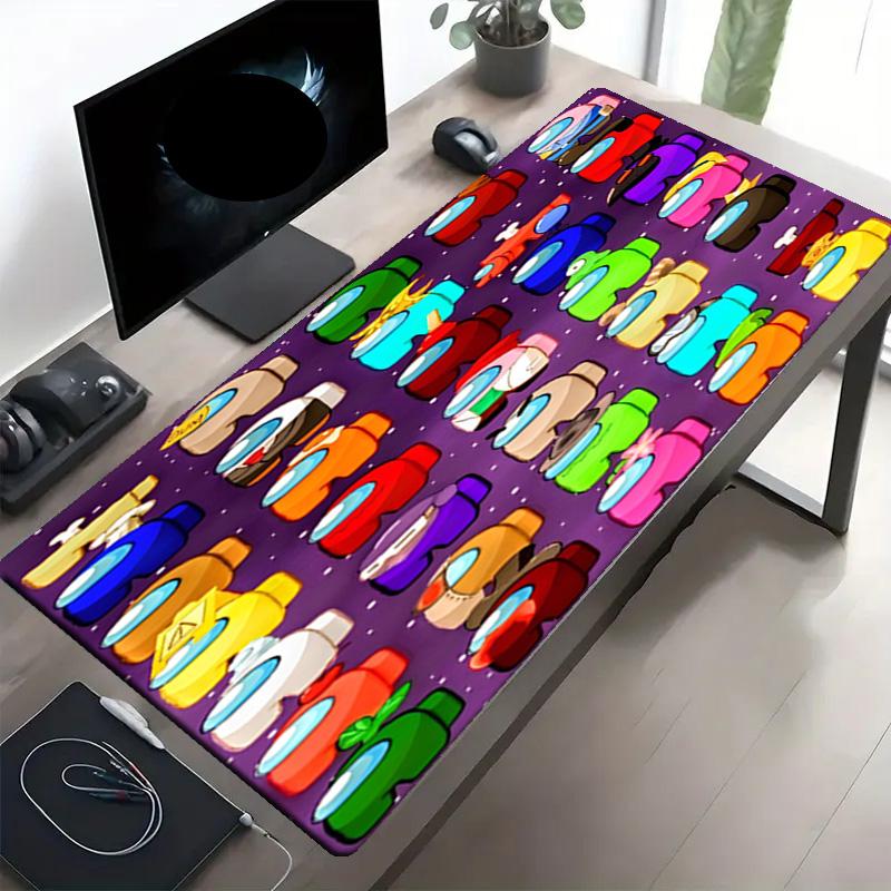 Among Us Print Mouse Pad, Anti‑Slip Desktop Keyboard Mat, for PC Laptop Gaming Working Daily Use, Cool Festival Surprise Gift