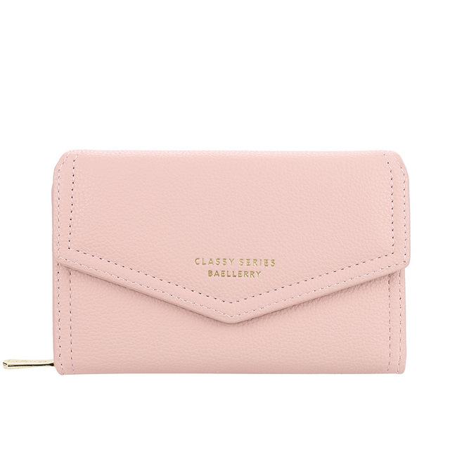 Women'S Wallet Fashion Lychee Grain PU Leather Women'S Zipper Buckle Horizontal Coin Purse Multi Card Bag