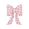 Checkered Bowknot Design Lumbar Support Pillow Car Neck Headrest Automotive Comfort Accessories for Long Drives
