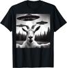 Goat Selfie With Alien UFO Funny Goat Gifts For Men Women T-Shirt
