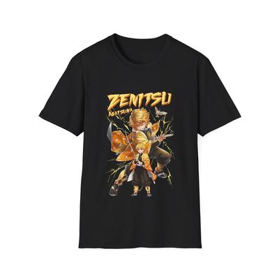 Zenitsu Classic Tee Cool Unisex Softstyle T-Shirt, Breathable Anime Tshirt,