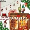 2D Flat 24pcs Christmas 2D Festive Nutcracker Tree Hanging Decorations, Holiday Party, Friends Gathering Yard, Room Decoration with Twine
