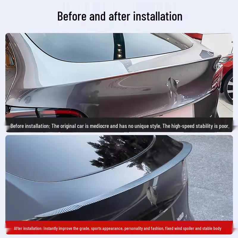 Tesla Model Y/3 Dry Carbon Fiber Tail Wing Sport Body Kit Accessories