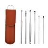 2 set (6pcs / set) Strumento per la rimozione del cerume, strumento per la pulizia delle orecchie, bastoncino per la pulizia delle orecchie, curetta per la pulizia delle orecchie, cucchiaio per la pulizia delle orecchie, strumento per la cura delle orecchie