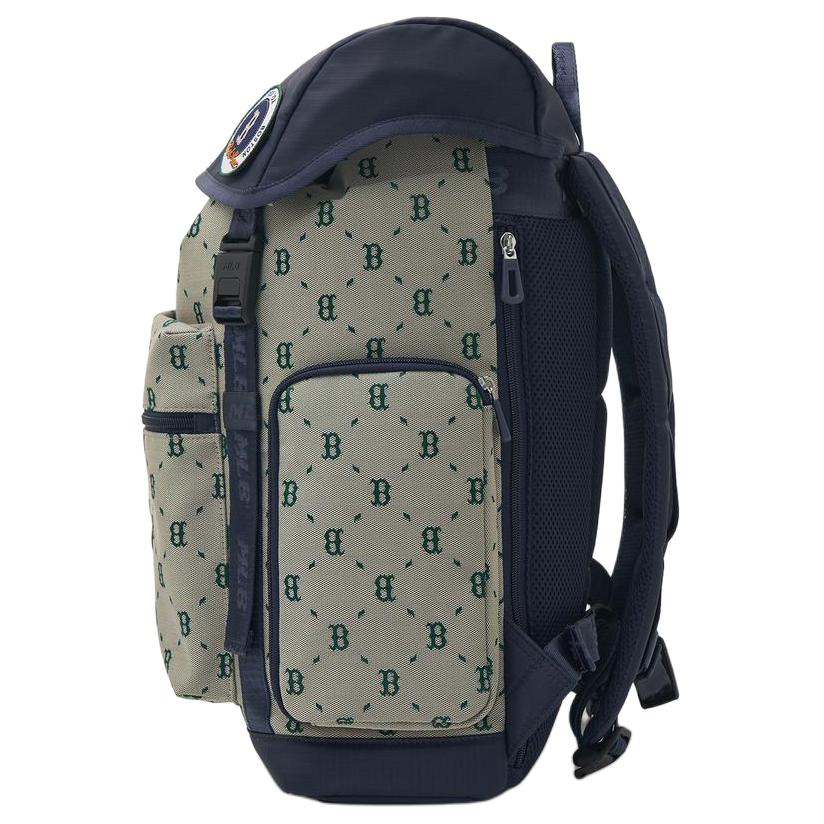 MLB Boston Red Sox Advanced Outdoor Zipper Dark Pocket Polyester Backpack Unisex Backpack Beige 7ABKRM14N-43BGL