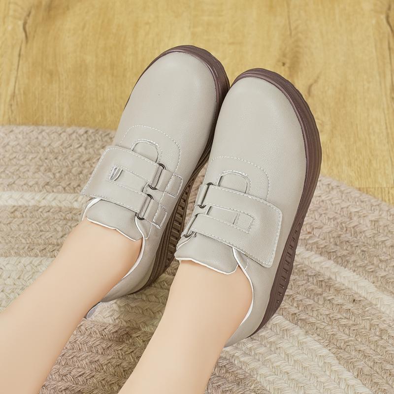 Women Loafers Platform Chunky Lady Summer Casual Black Office Lady Thick Sole Height Increase Shake Shoes