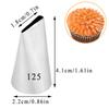 #124 #125 #126 #127 #128 Rosenblatt-Gebäcktüllen Edelstahl-Tüllen-Set DIY Spritztüllen für Zuckerguss Cupcake-Kuchen-Dekorationswerkzeug