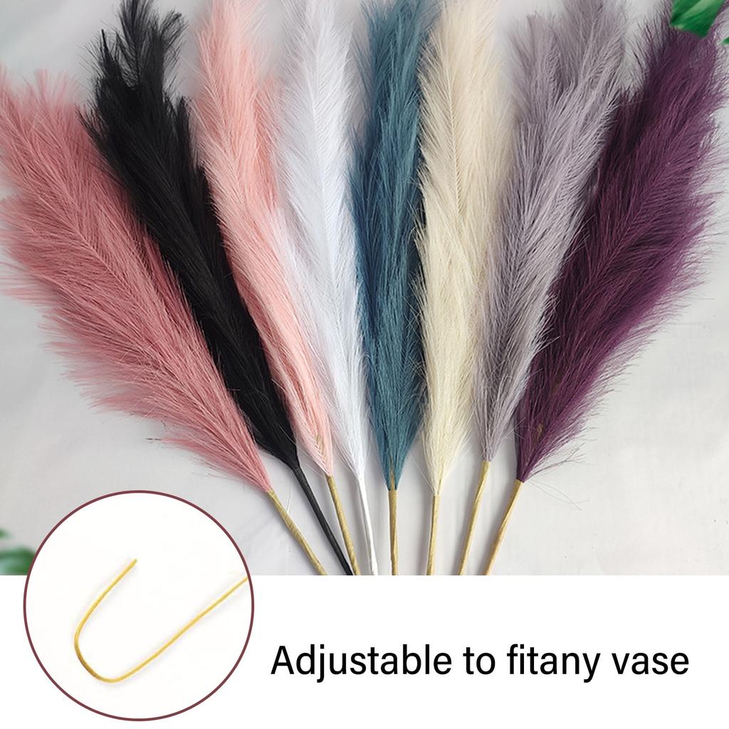 42cm Fluffy Pampas Grass Boho Decor Artificial Flower Fake Plant Reed Simulated Party Wedding Home Decoration Colorful Pampas