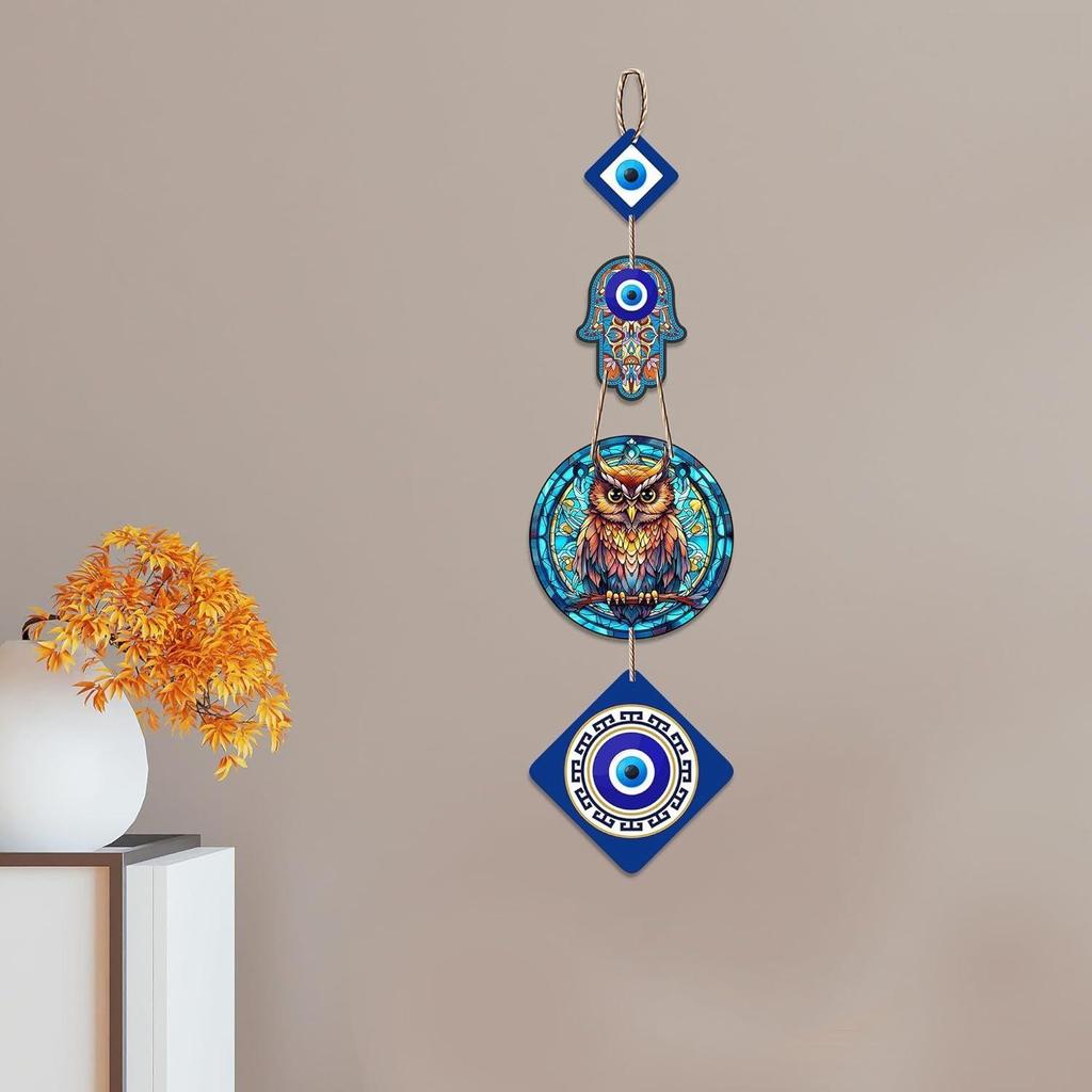 Owl Shape Designer Wooden Wall Hanging For Home Decor |Hand Decoration Livingroom |Modern Artworks Items |Door Entrance Decorative Hangings