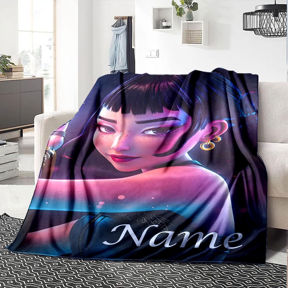 Customizable KPop Demon Hunters46 Throw Blanket – Personalized Name, All-Season Cozy Snug Blanket, Machine Washable, Personalized Blanket